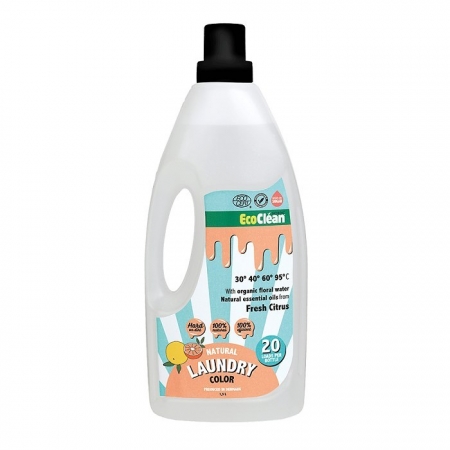 EcoClean Cytrusowy płyn do prania tkanin białych i kolorowych 1.5L